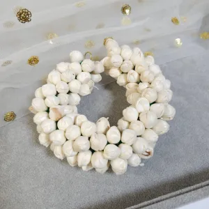 1 pc Artificial white jasmin gajra hair scrunchie