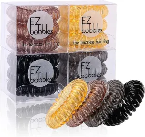 12pcs Spiral Hair Bands for Women and Girls Plastic Multicolour Series Spiral Hair Bands
