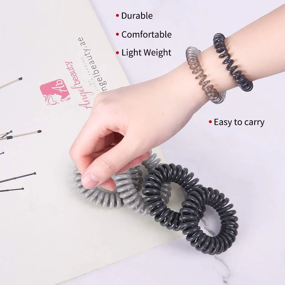 12pcs Spiral Hair Bands for Women and Girls Plastic Multicolour Series Spiral Hair Bands