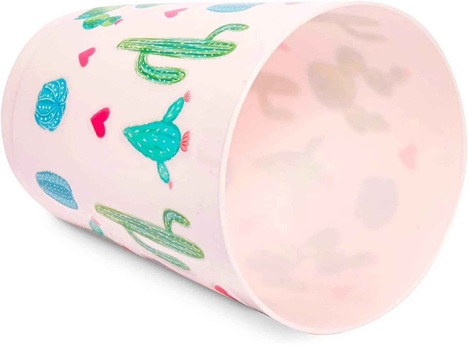 16 oz Plastic Cactus Tumbler Cups, Fiesta Party Supplies (Pink, 16 Pack)