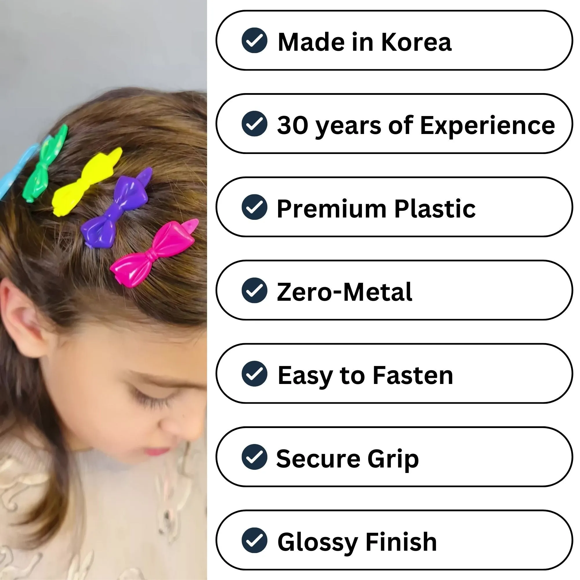 20 Pack BGP23 Hair Barrettes for Girls