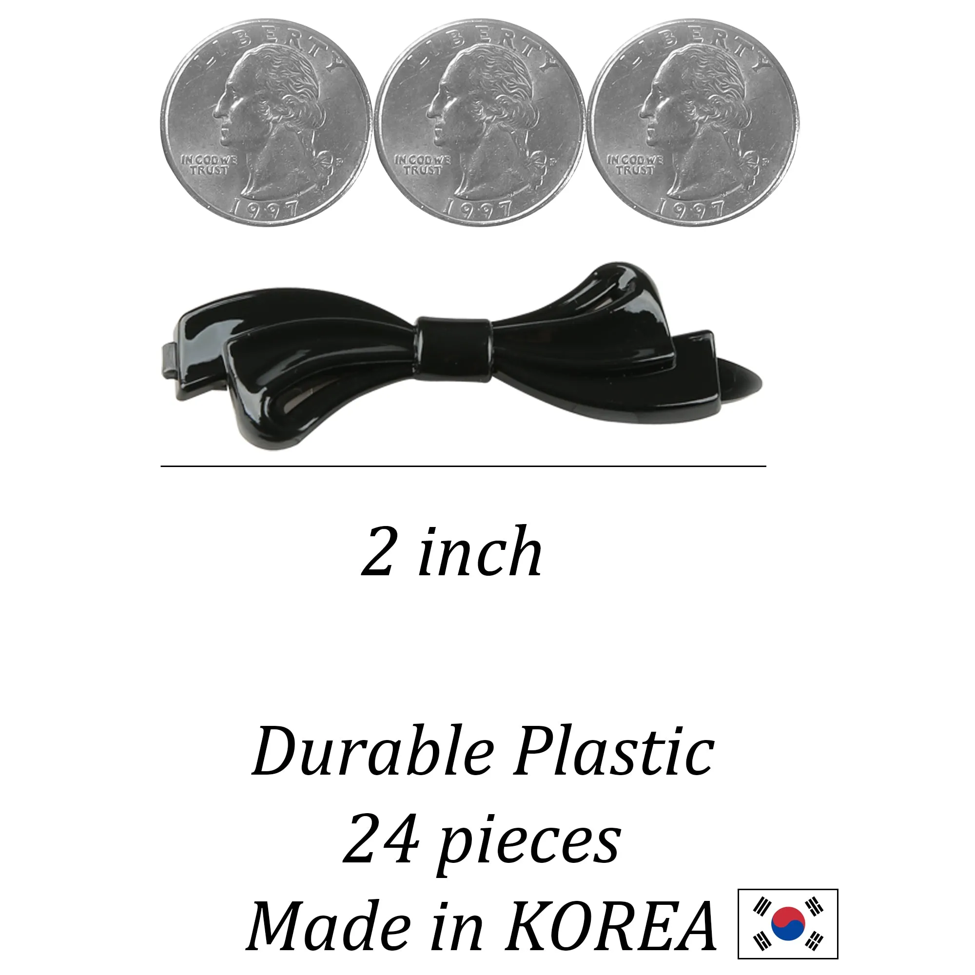 24 Pack UP1 Plastic Self Hinge Hair Clips