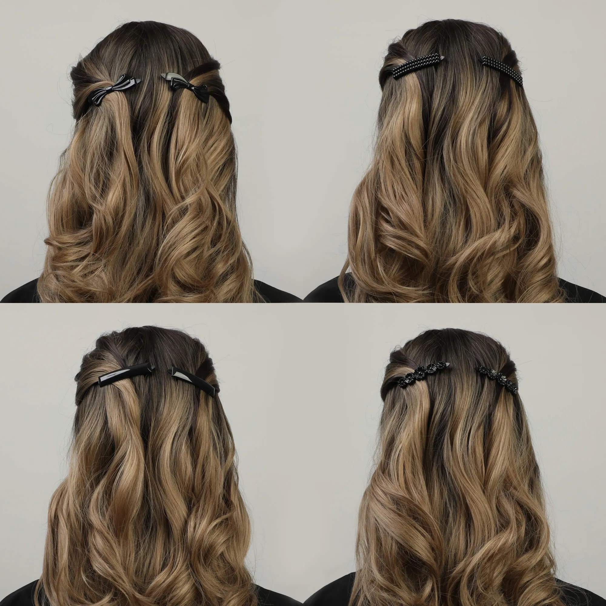 24 Pack UP1 Plastic Self Hinge Hair Clips