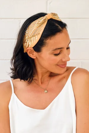 Abella Embellished Headband Gold
