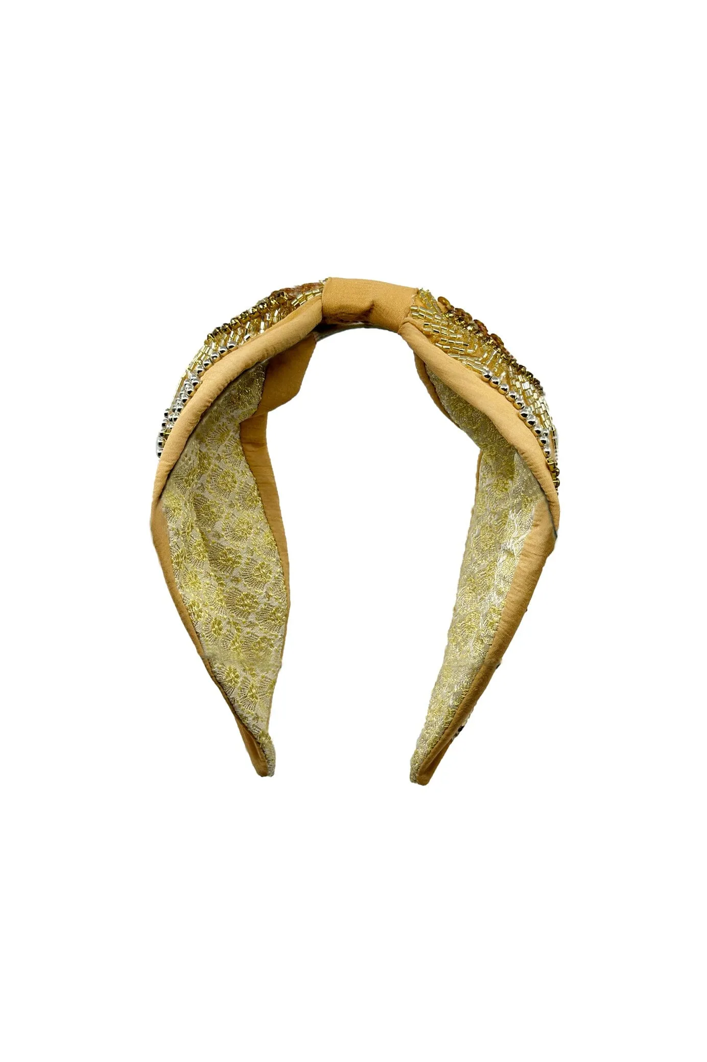 Abella Embellished Headband Gold