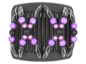 African Butterfly Chameleon Hair Comb - Dalena Black 41