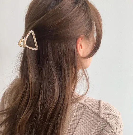 Ariel Acetate and Metal Claw Clip: Rainbow