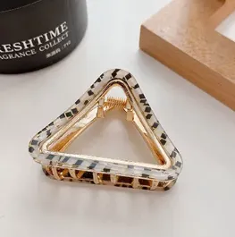 Ariel Acetate and Metal Claw Clip: Rainbow