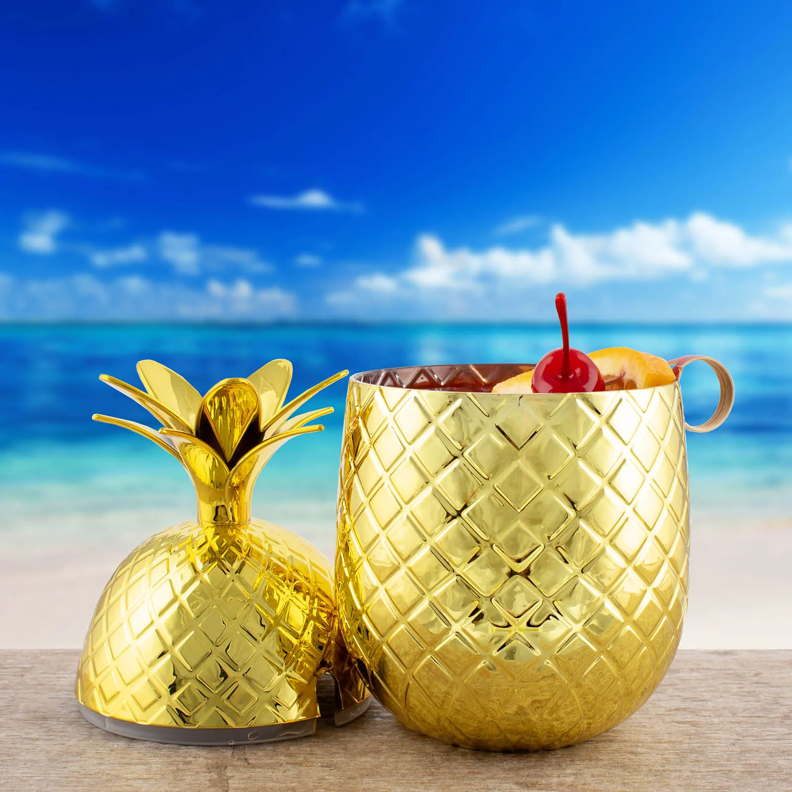 BarConic® Pineapple Cup w/ Straw - Color Options