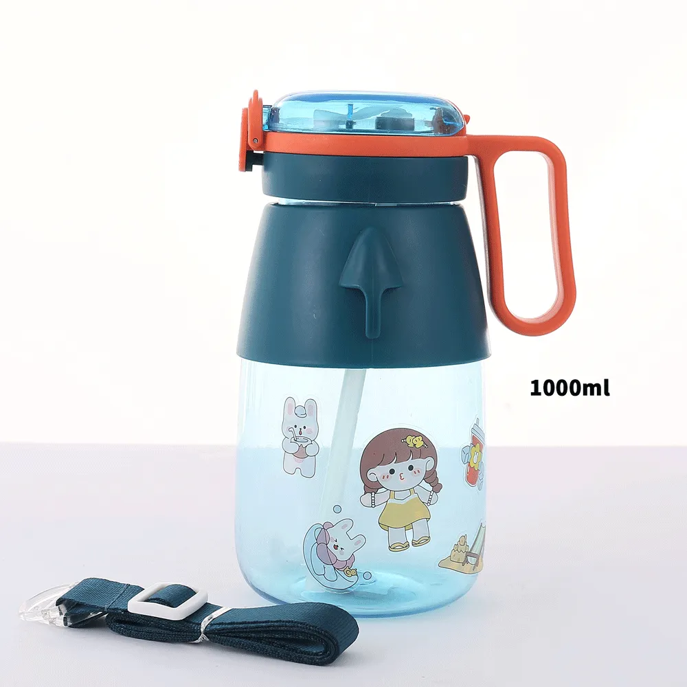 Big Belly Sipper Bottle With Kawaii Sticker.