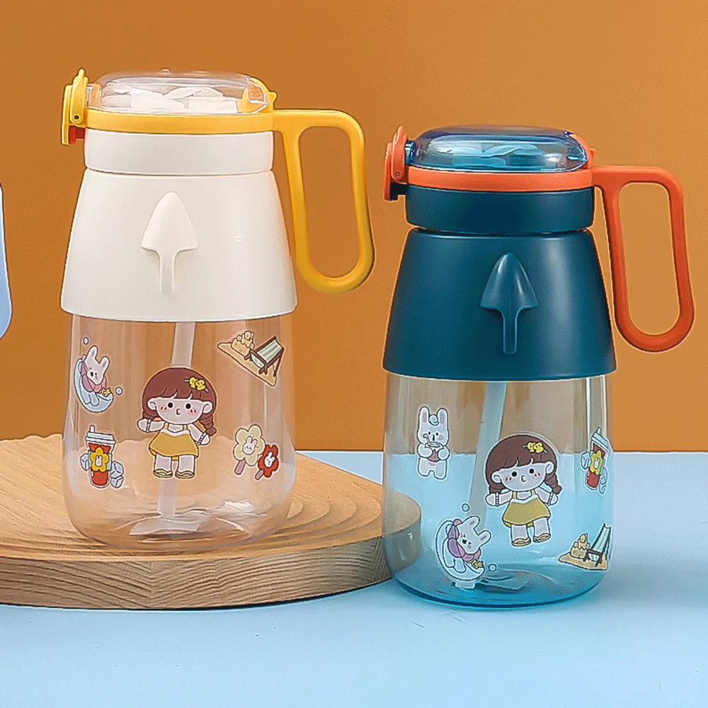 Big Belly Sipper Bottle With Kawaii Sticker.