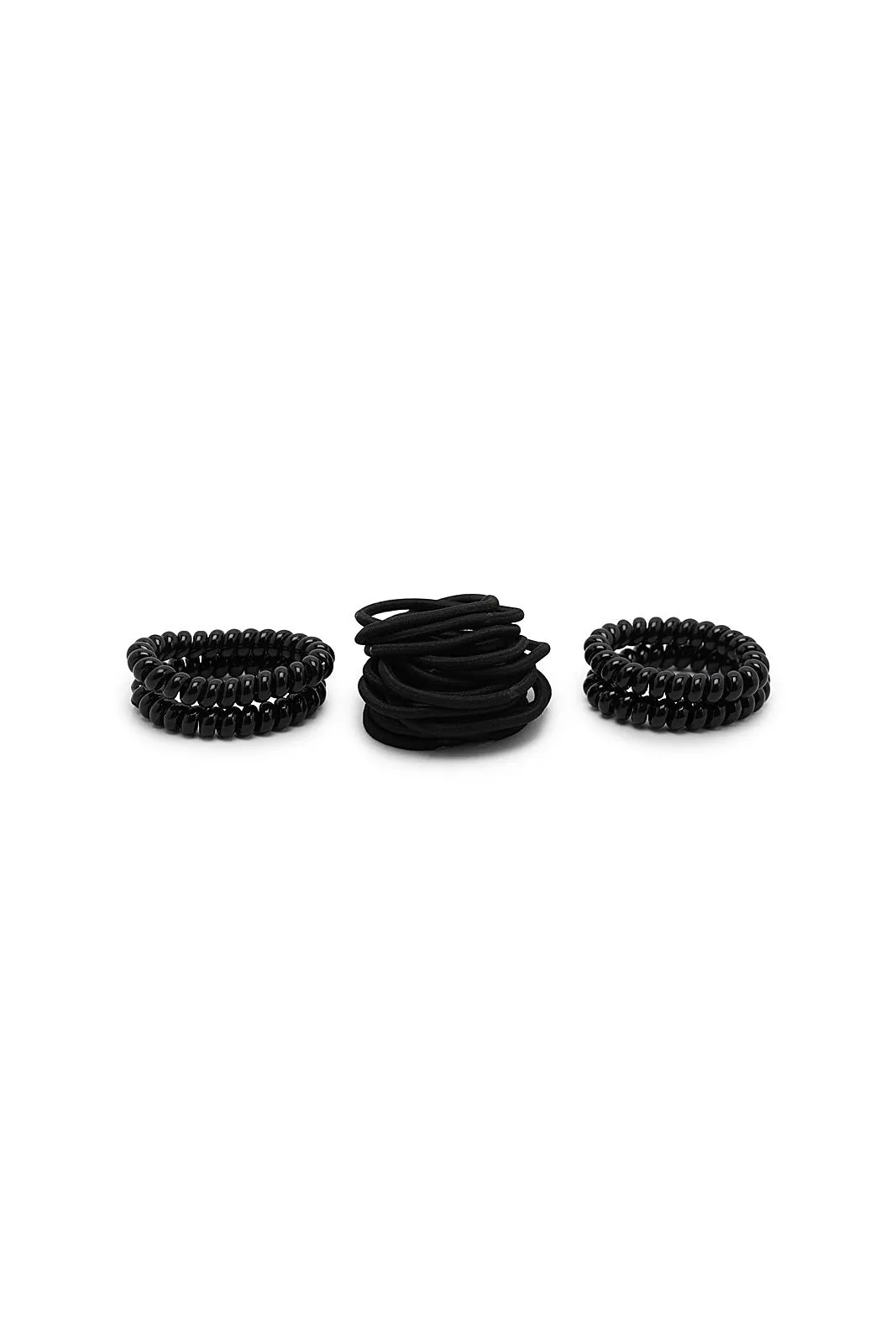 Black Elastic Hair Band Set (20 Piece)