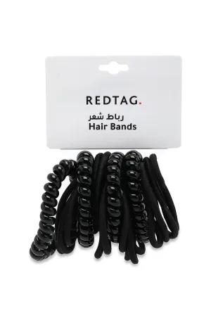 Black Elastic Hair Band Set (20 Piece)