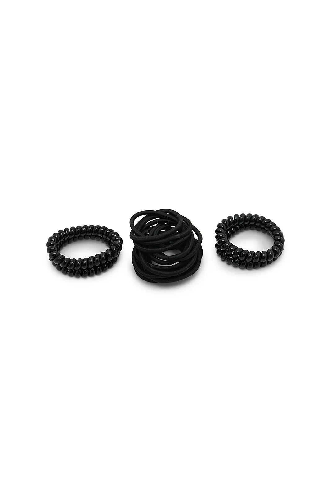 Black Elastic Hair Band Set (20 Piece)