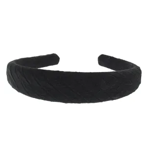 Black Ribbed Pattern Vintage Aliceband