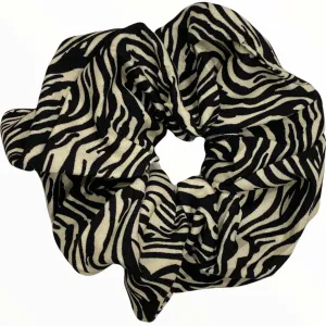 Black-white zebra-print XL hair elastic