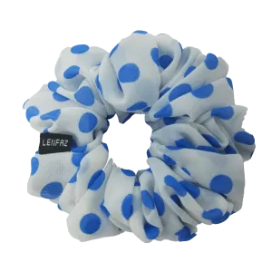 Blue Clouds Polka Dot Scrunchie