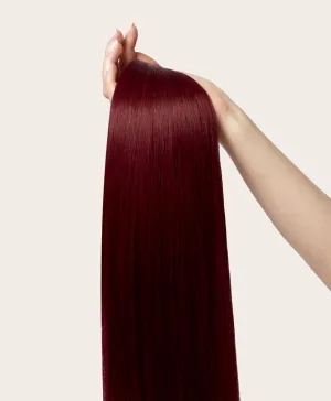 Cherry Red, 16" Quad Clip-In Hair Extensions, #530 | 200g