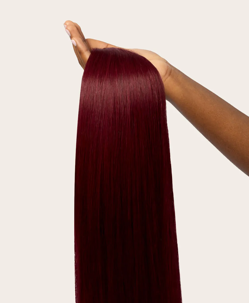 Cherry Red, 16" Quad Clip-In Hair Extensions, #530 | 200g