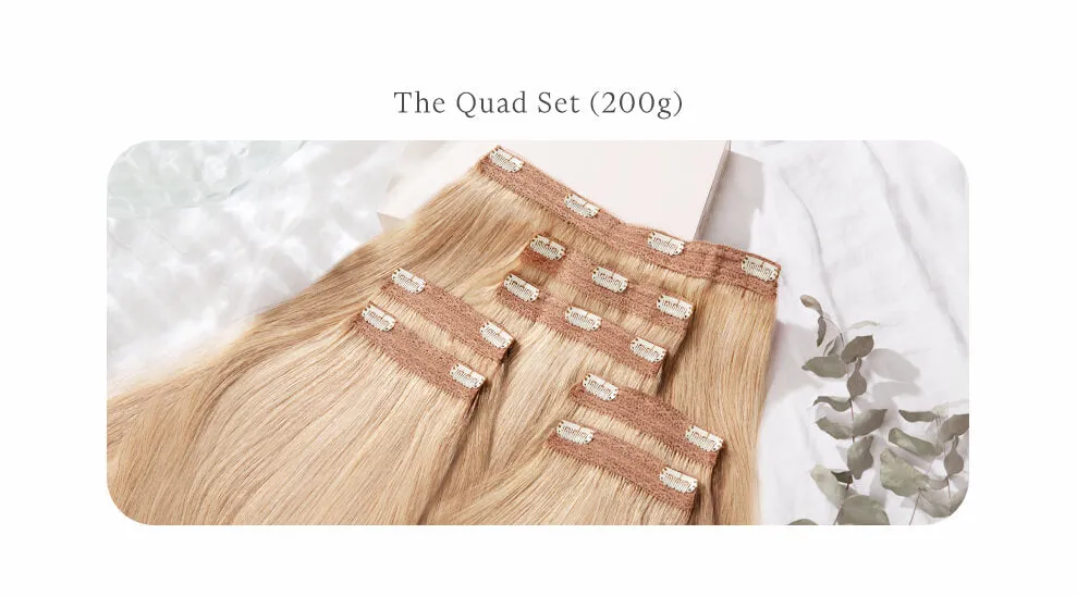 Cherry Red, 16" Quad Clip-In Hair Extensions, #530 | 200g