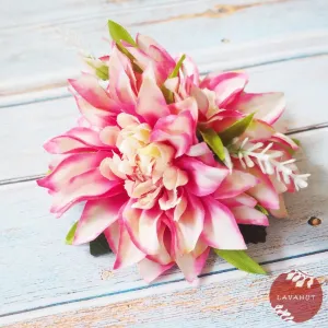 Chrysanthemum Blush Pink Hawaiian Flower Hair Clip