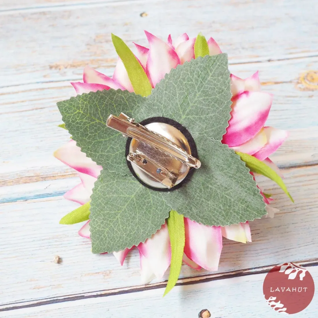 Chrysanthemum Blush Pink Hawaiian Flower Hair Clip