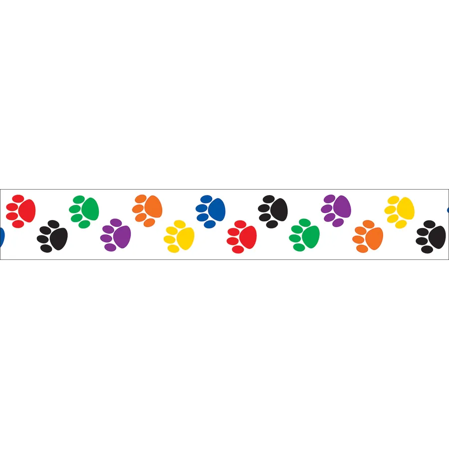 Colorful Paw Prints Lanyard