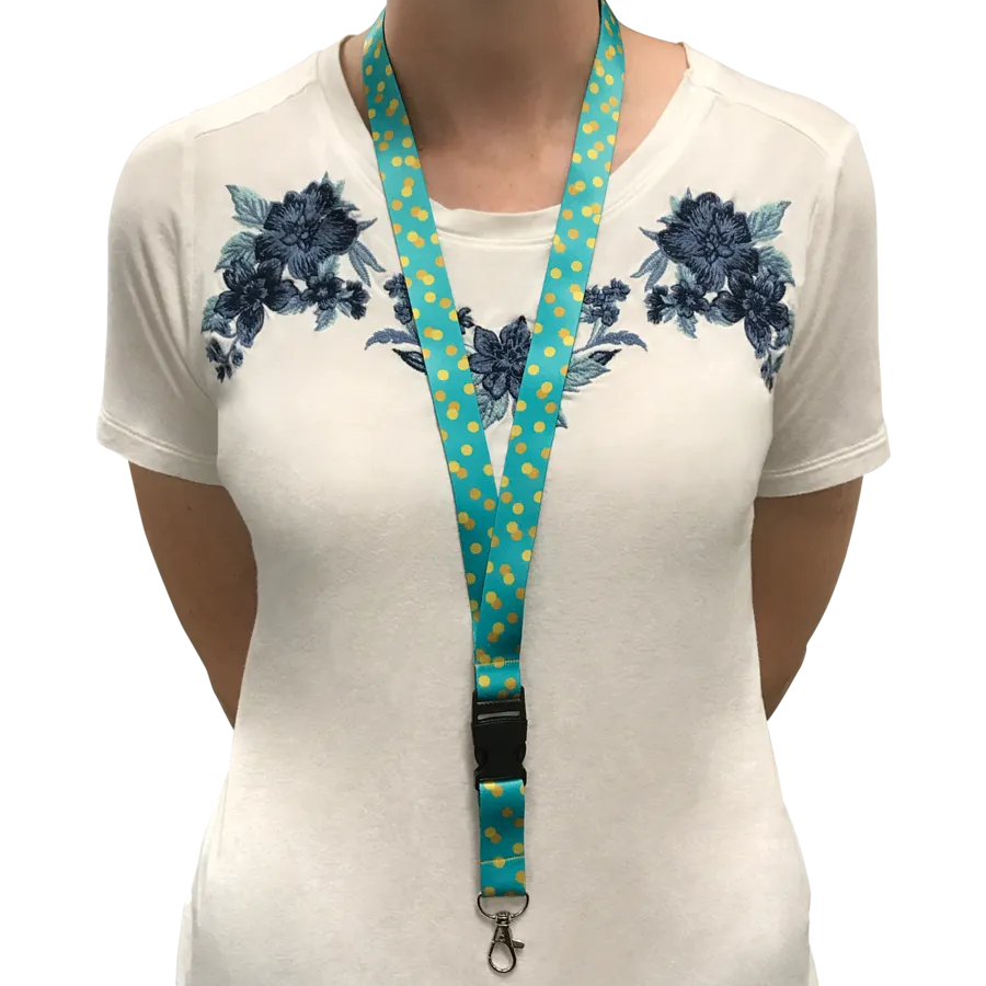 Colorful Paw Prints Lanyard