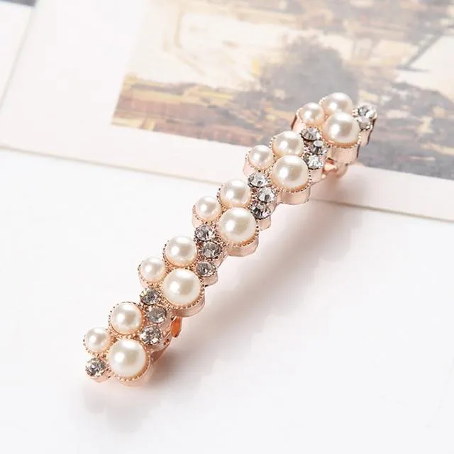 Crystal Pearl Hair Clip