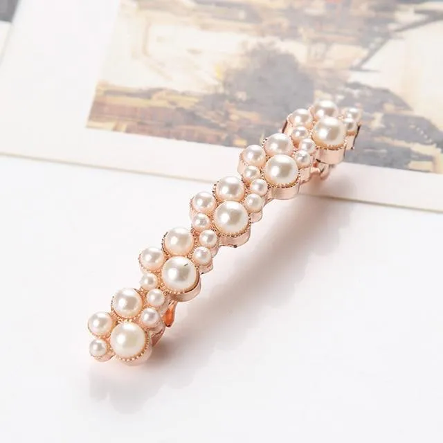 Crystal Pearl Hair Clip