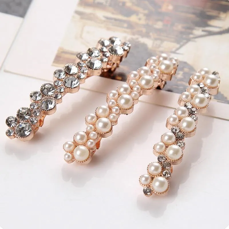 Crystal Pearl Hair Clip