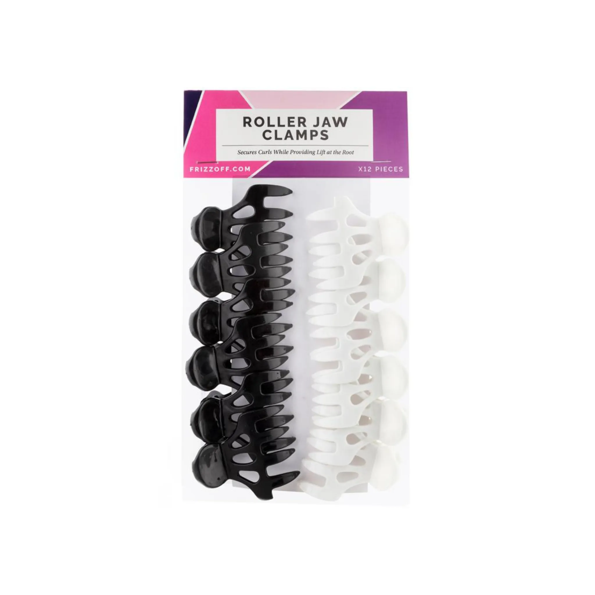 Curl Keeper Roller Jaw Clips 12pack (6white /6 black)