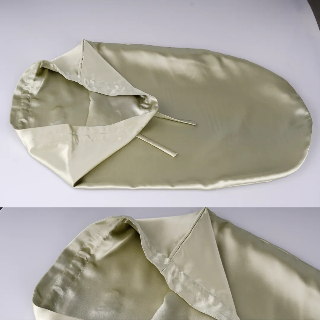 Custom Wholesale Drawstring Silk Bonnet Double Side