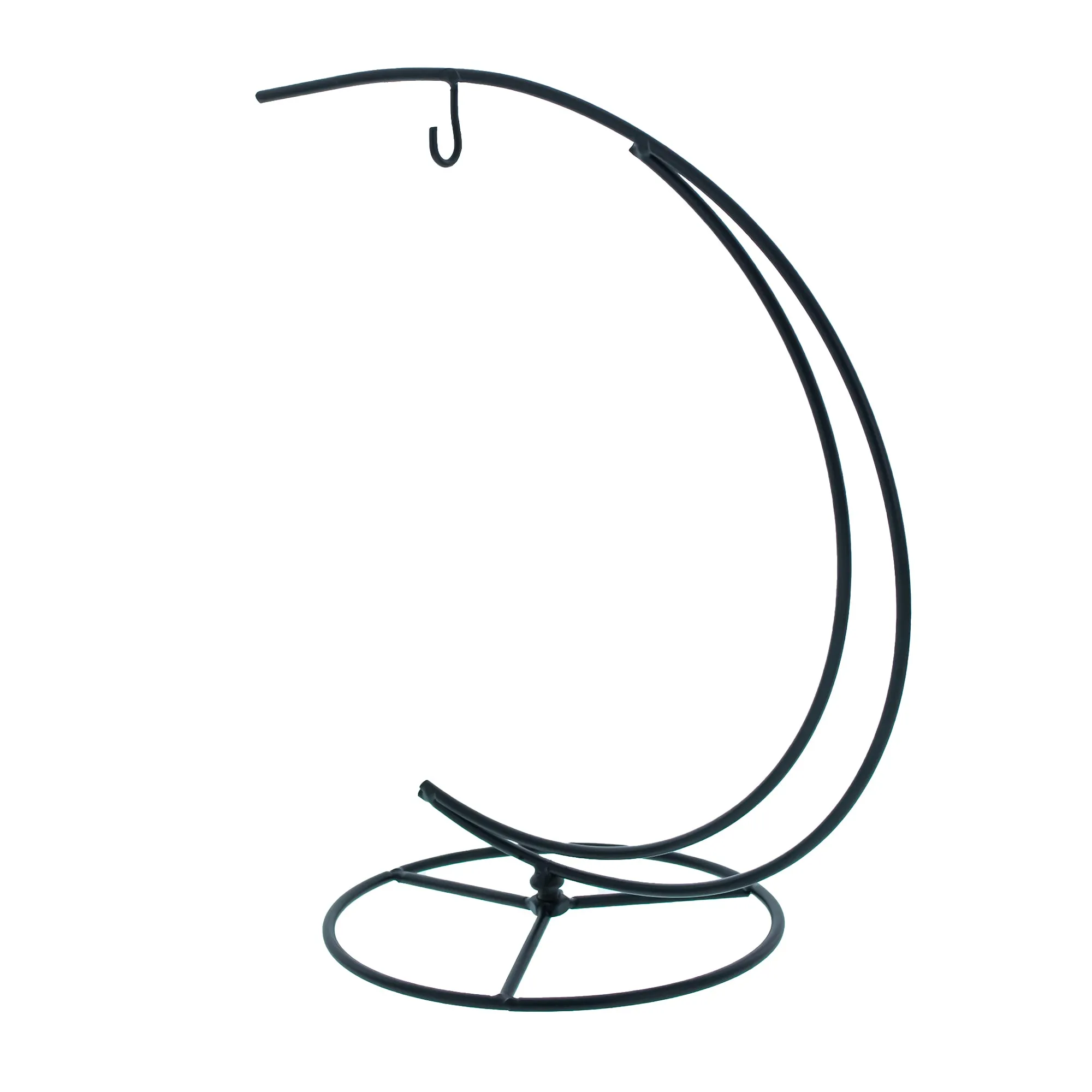 Elegant Moon-Inspired Black Iron Ornament Display Stand