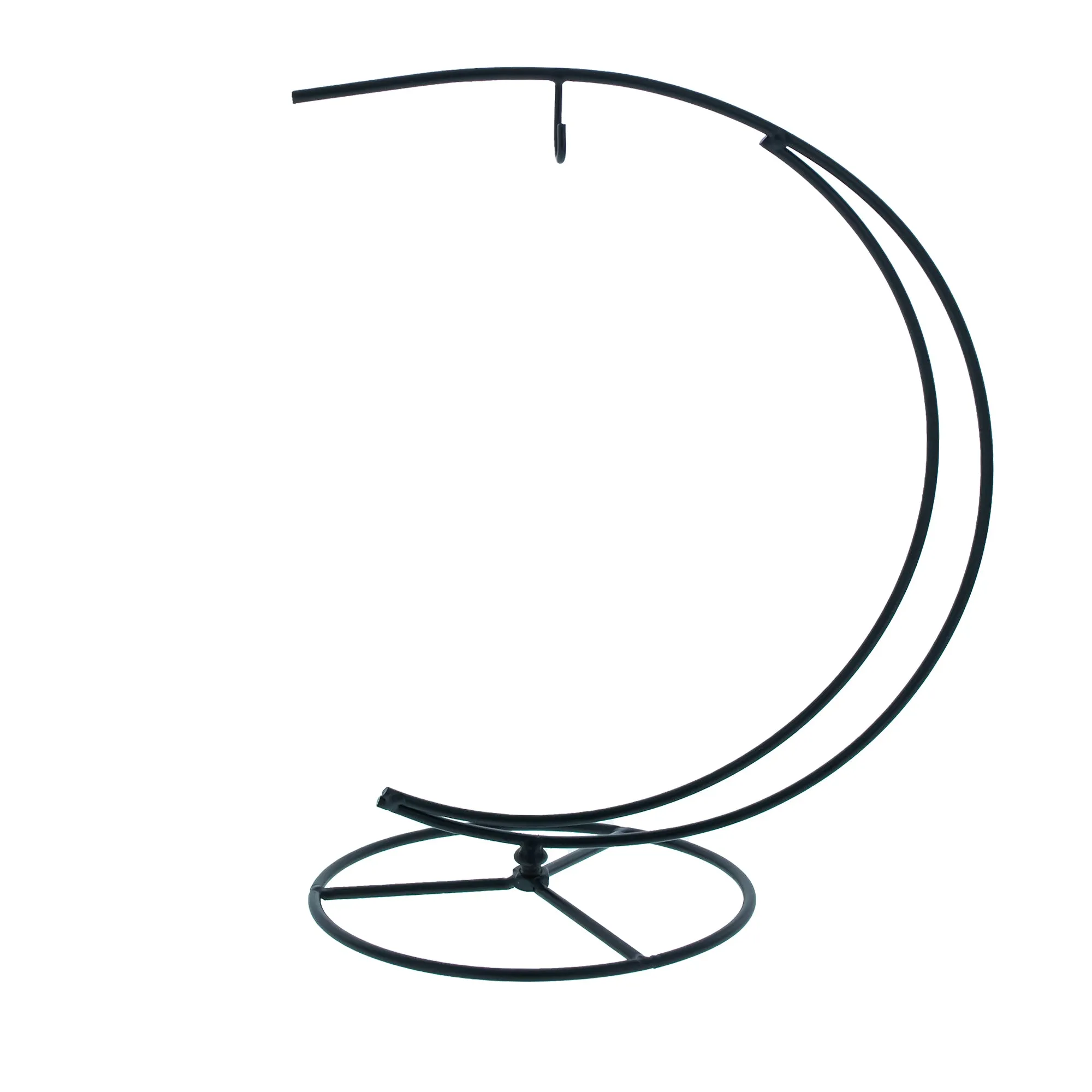 Elegant Moon-Inspired Black Iron Ornament Display Stand