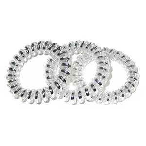 Ez Bobble Hair Tie Silver Large Single