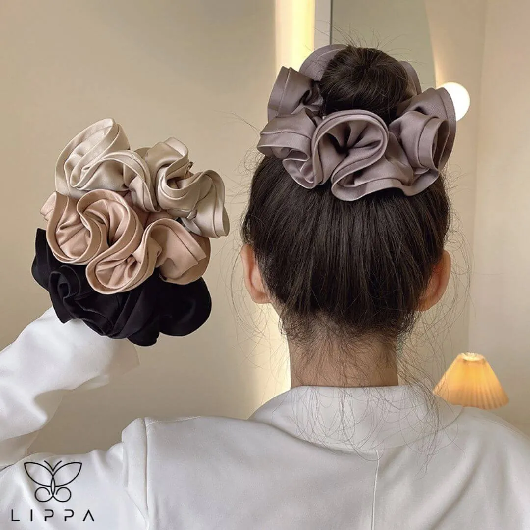 Fashion Big Size Scrunchie - Elegant Ruffle Elastic Hair Bands