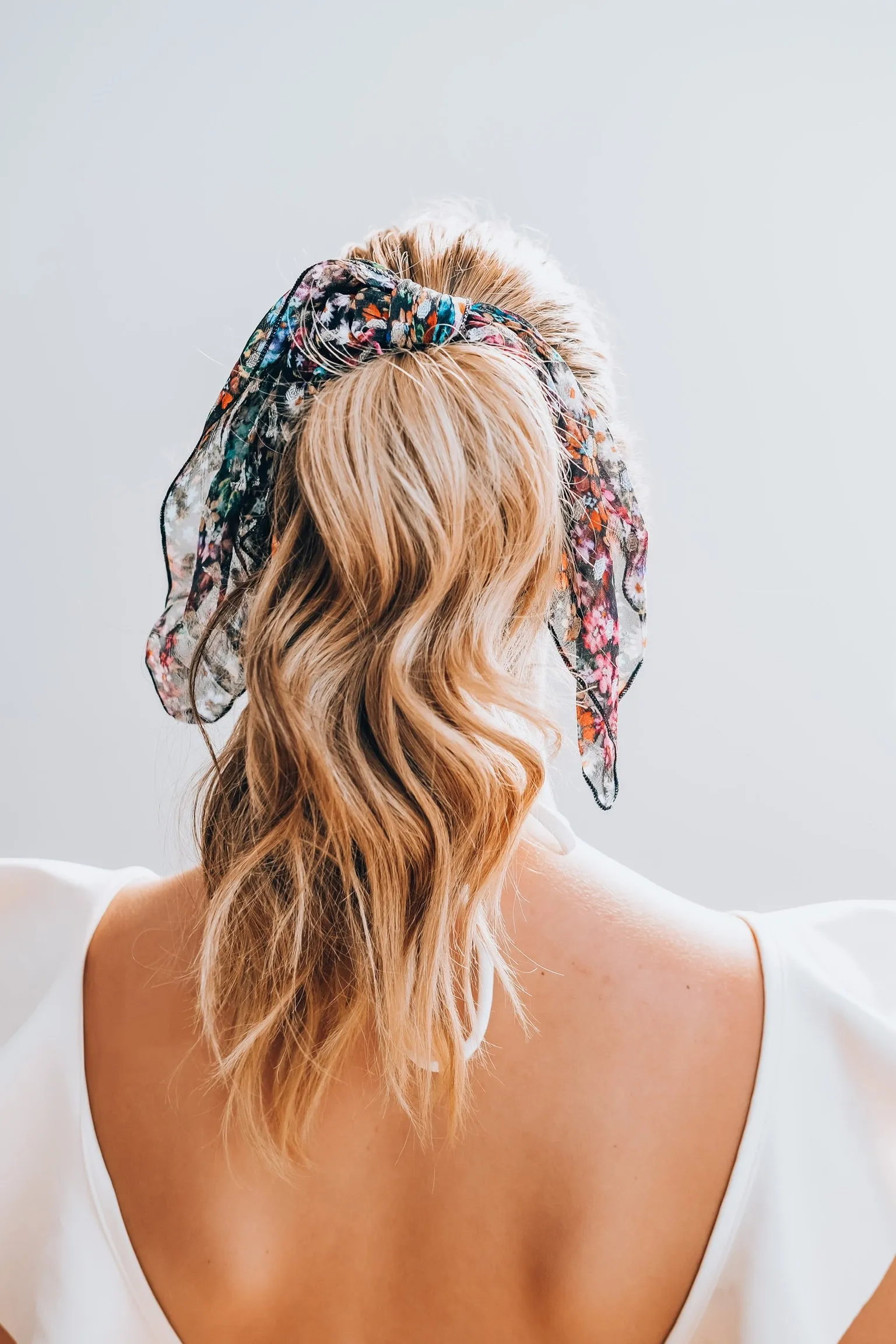 Floral Bow Scrunchie