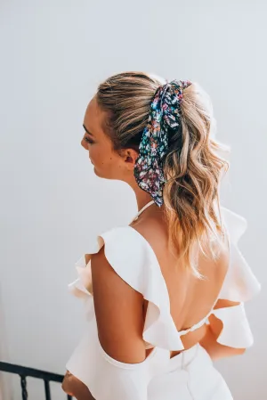 Floral Bow Scrunchie