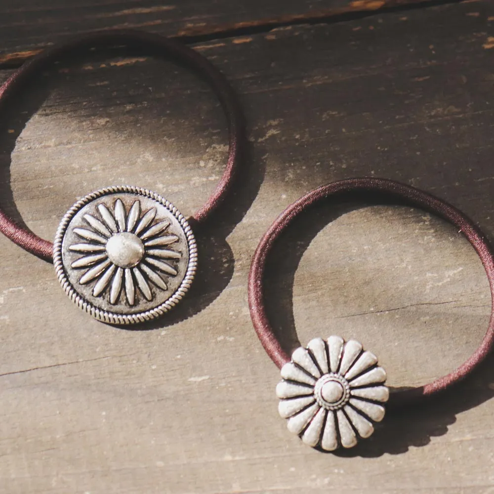 Flower Vintage Design Ponytail Holder
