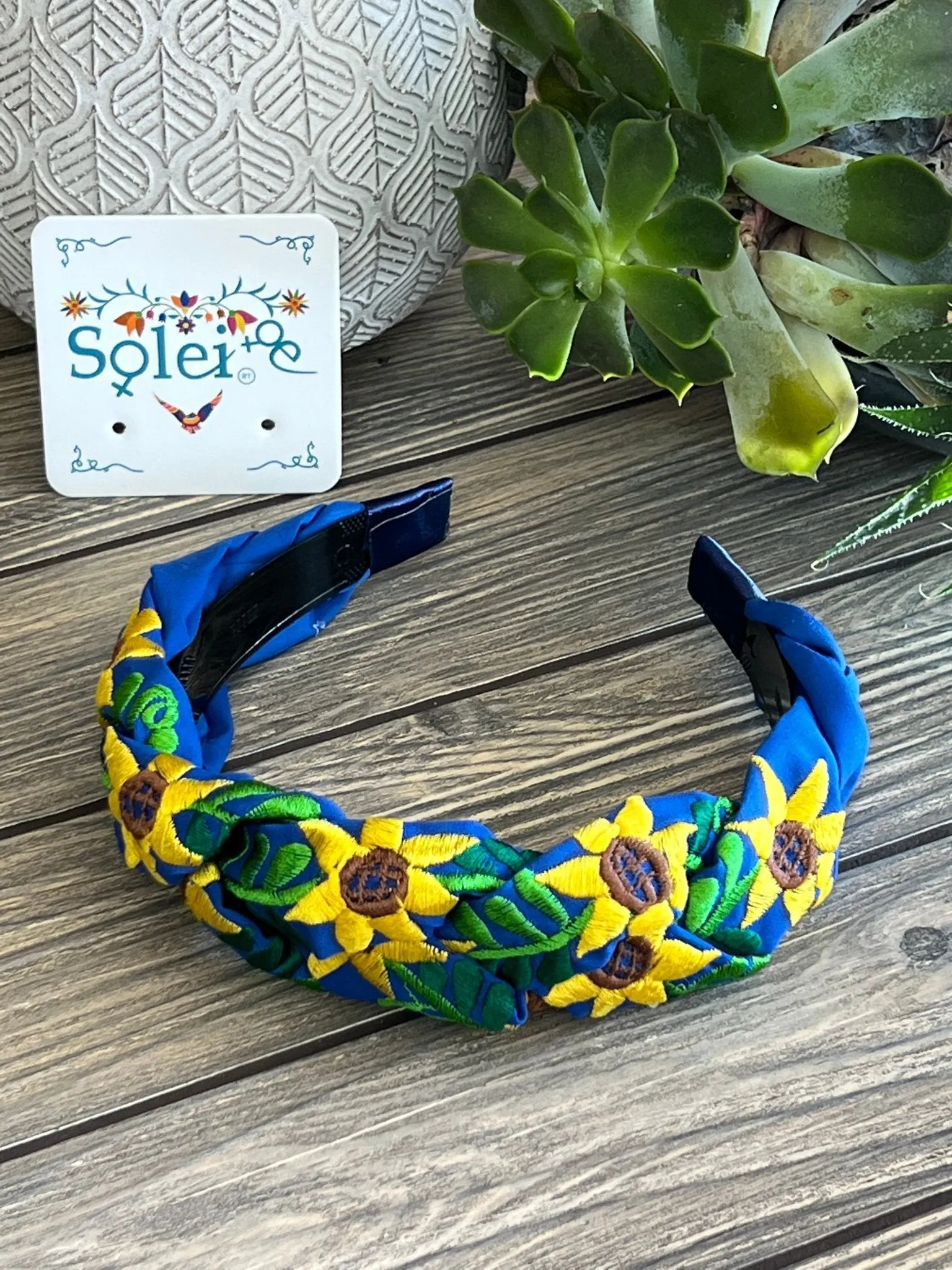 Girasol Embroidered Headband