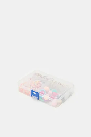 Girls Assorted Elastic Tie Set With Box