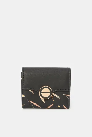 Girls Brown Printed Purse