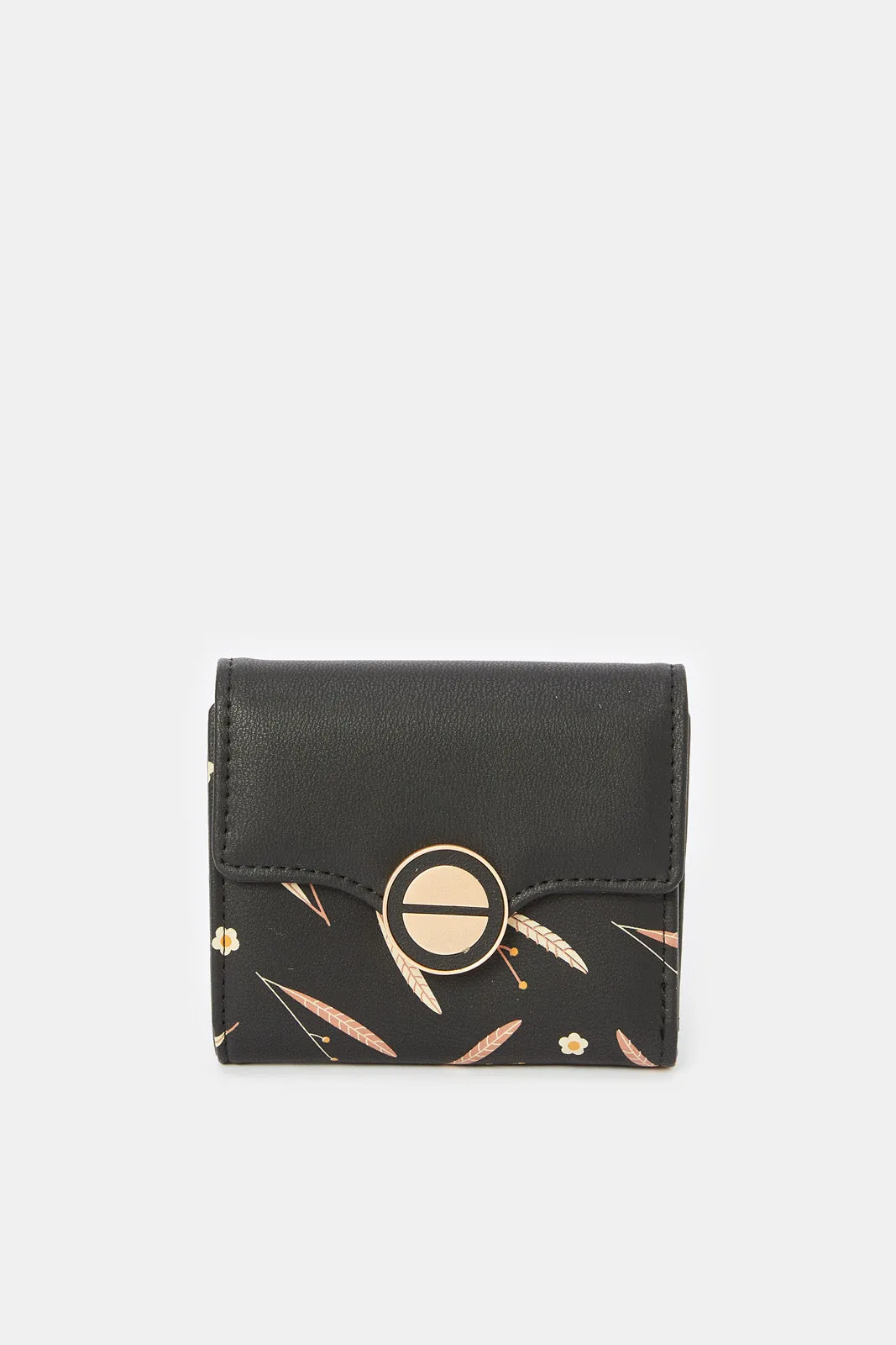 Girls Brown Printed Purse