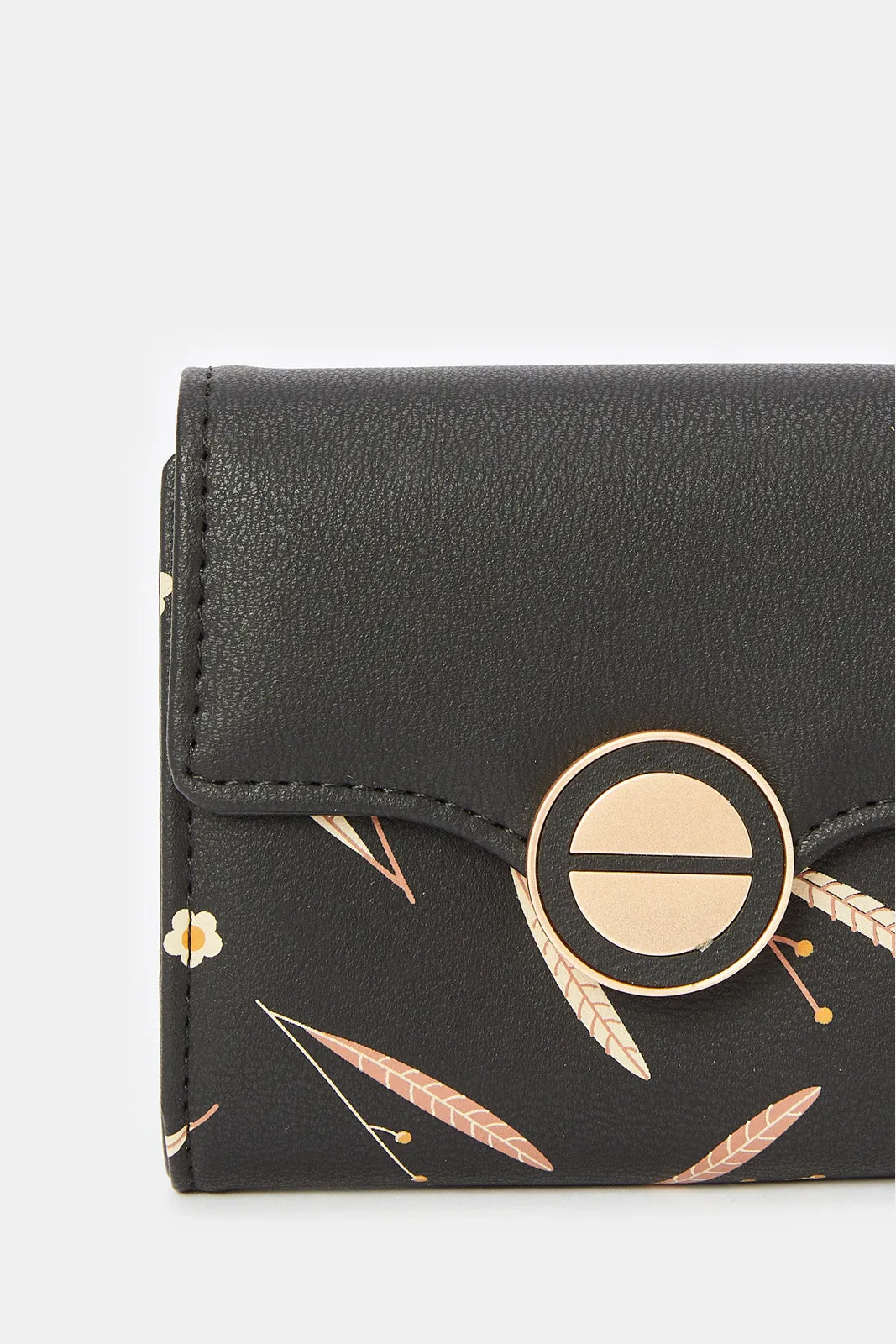 Girls Brown Printed Purse