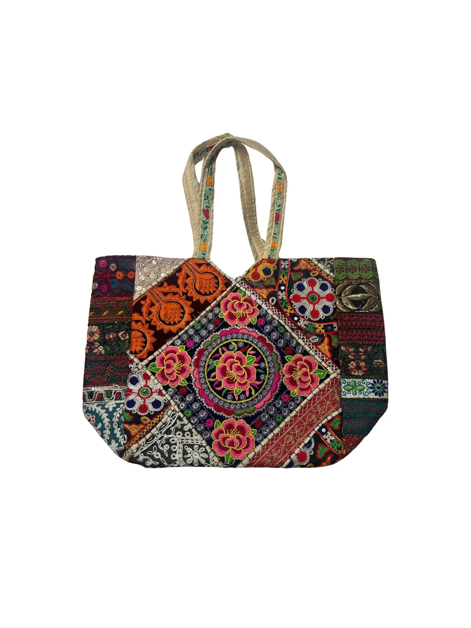 Handcrafted Colorful Embroidered Tote