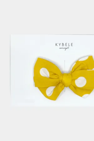Handmade Yellow Polka Dots Hair Clip
