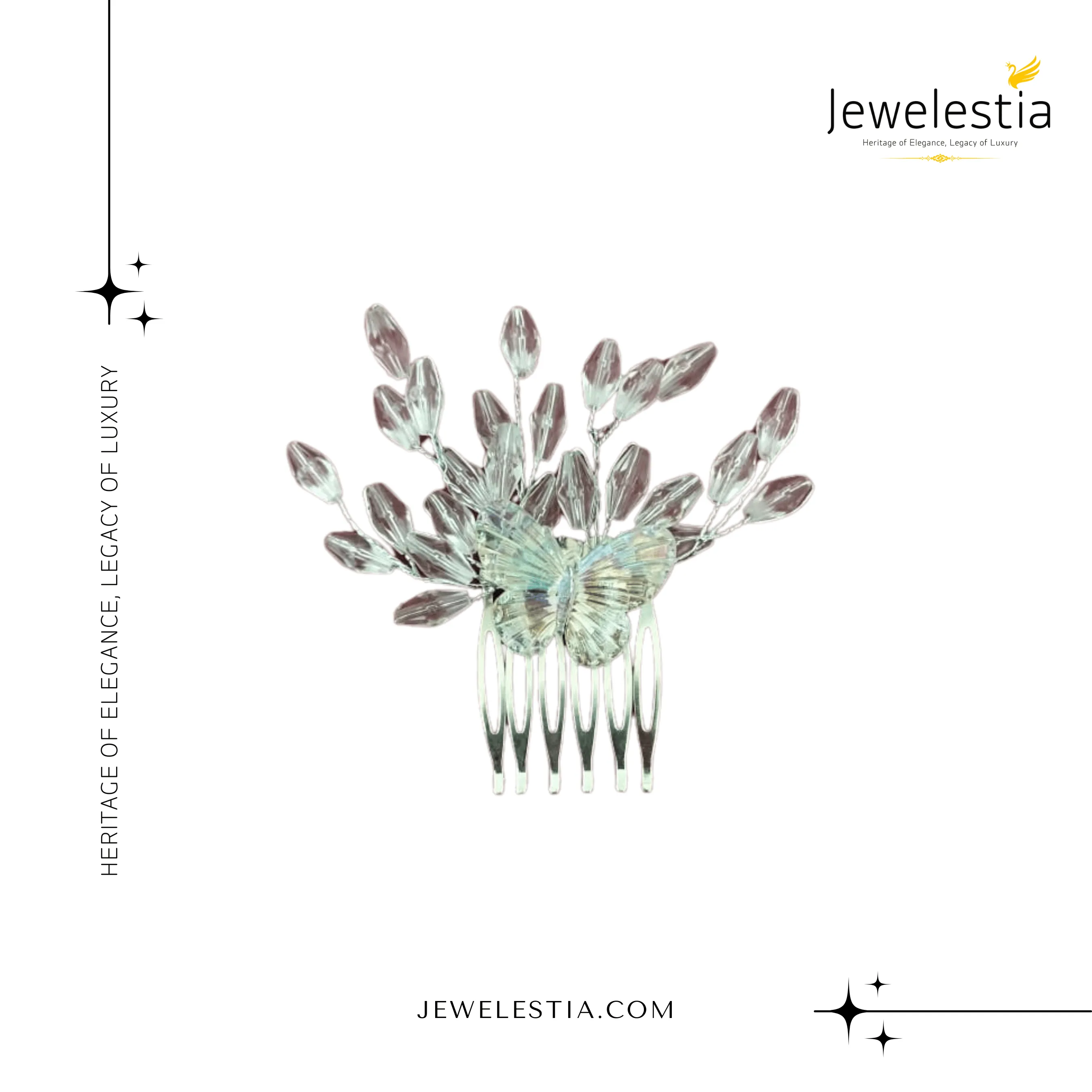 Jewelestia Crystal Butterfly Hair Pin