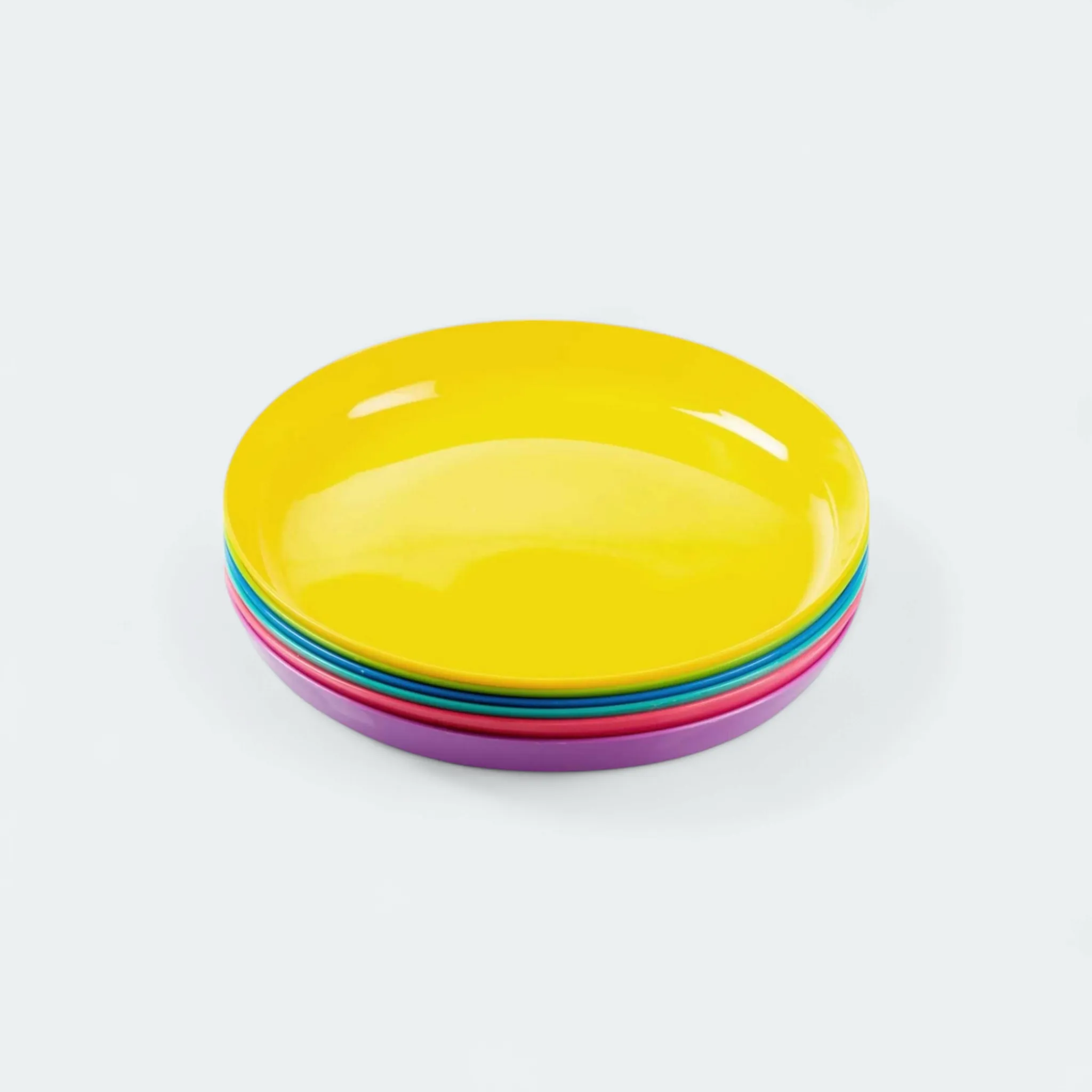 Kiddies Rainbow Plastic Plates 6pcs Buzz Kids