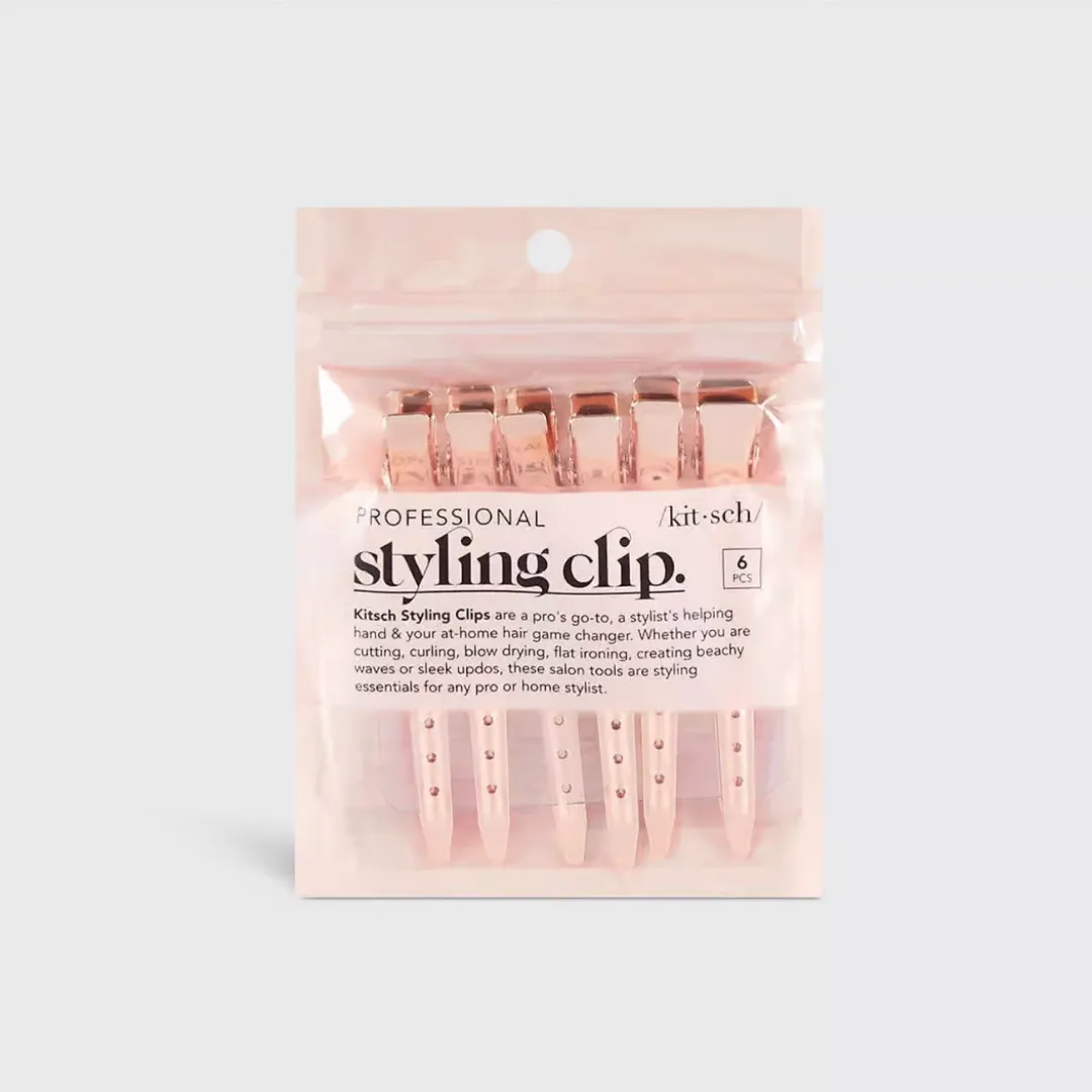 Kitsch Styling Hair Clips 6pc (Rose Gold)